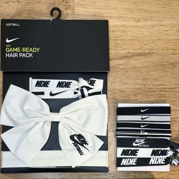 NEW Nike 13pc Softball Hairties Bow Headband Set - Picture 1 of 10